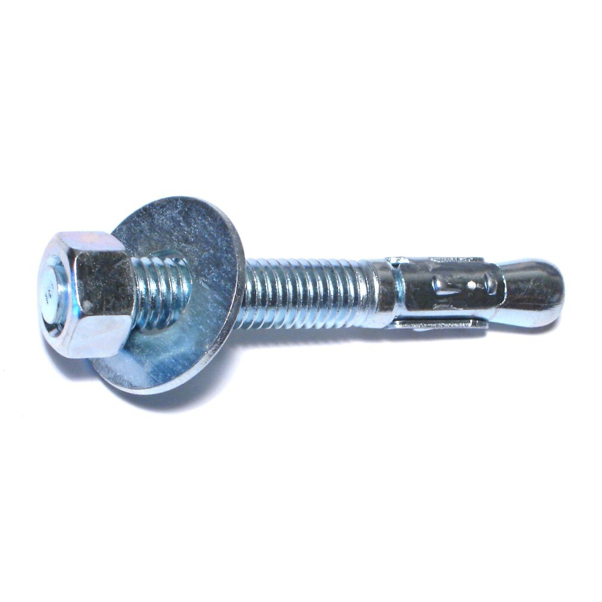 Midwest Fastener Concrete Wedge Anchors - 1/2in. x 3-3/4in., Zinc Plated, Grade 2 Steel, 25 Pcs, Model# 04128